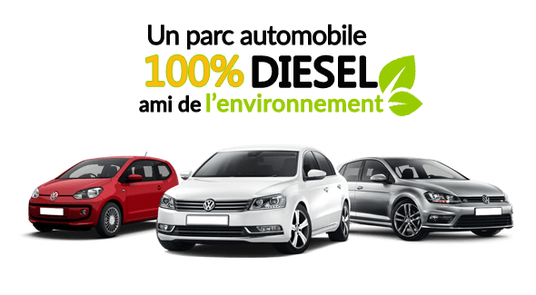 Bienvenue sur notre site Parc de trois voitures citadines disponibles à la location écologique